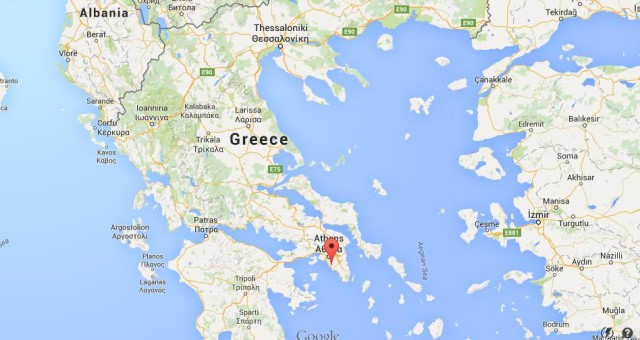 location Glyfada on map Greece
