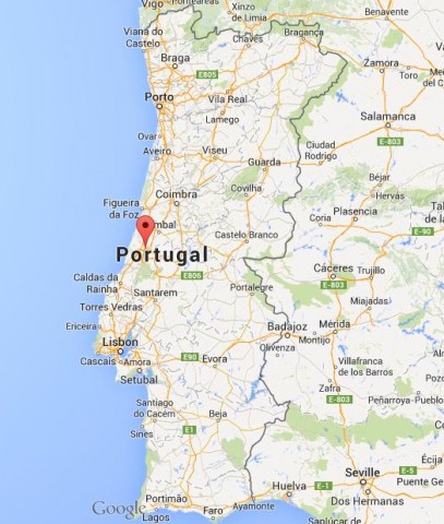 location Leiria on map Portugal