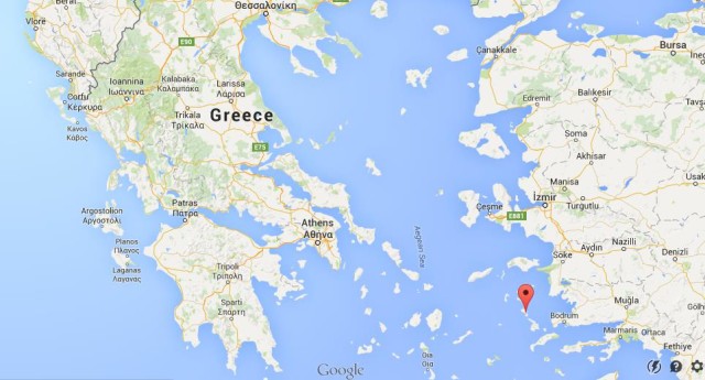 location Leros on map Greece