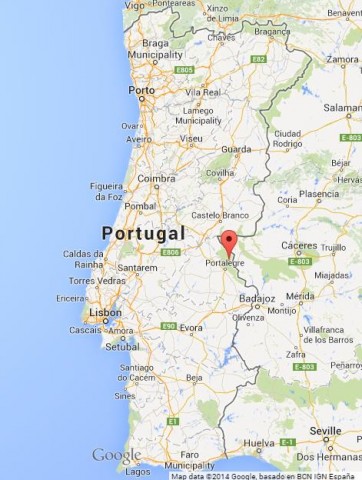 location Marvão map Portugal