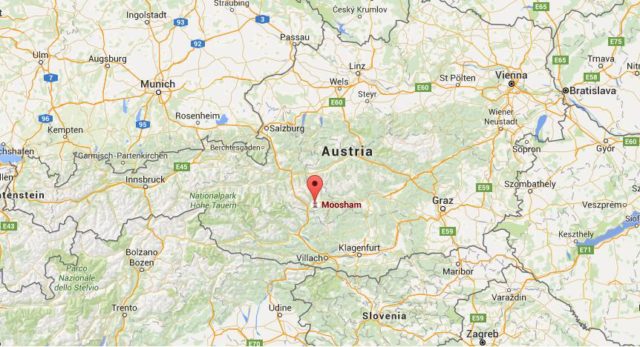 Location Moosham on map Austria