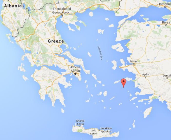 location Patmos on map Greece