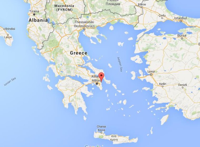 location Rafina on map Greece