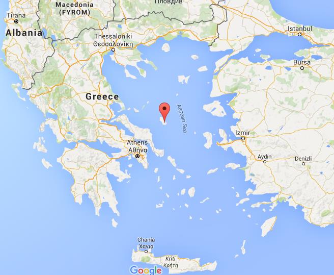 Where is Skyros on map Greece