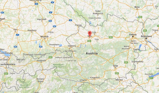 location Wels on map Austria