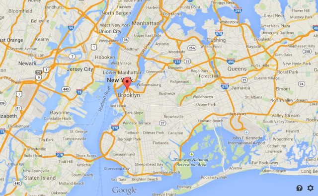 location Brooklyn on map of New York