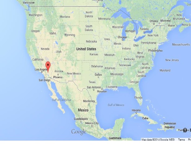 location Joshua Tree National Park on Map of United States