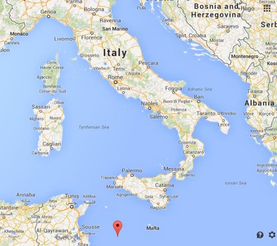 location Lampedusa map Italy, where is Lampedusa map Italy