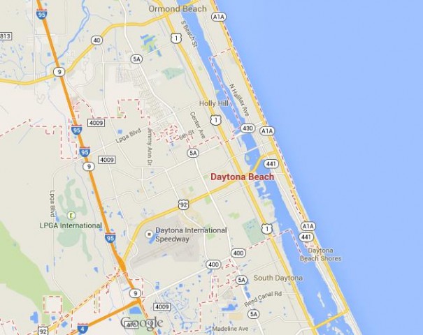Map Daytona Beach Florida