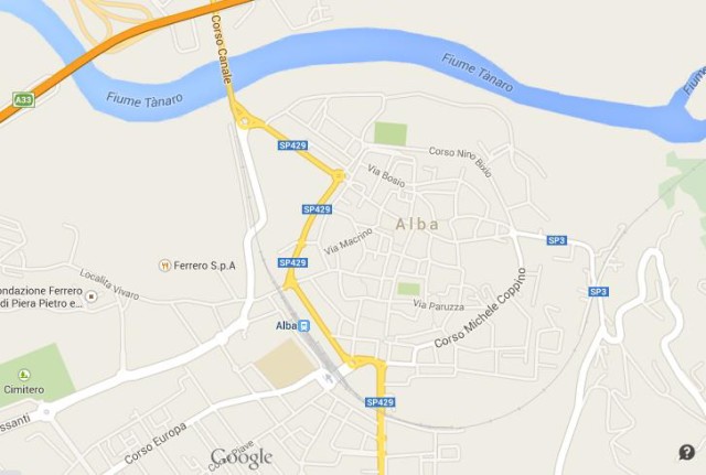 Map of Alba Italy
