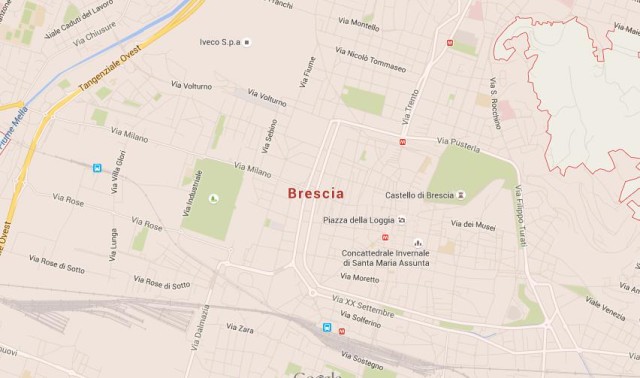 Map of Brescia Italy