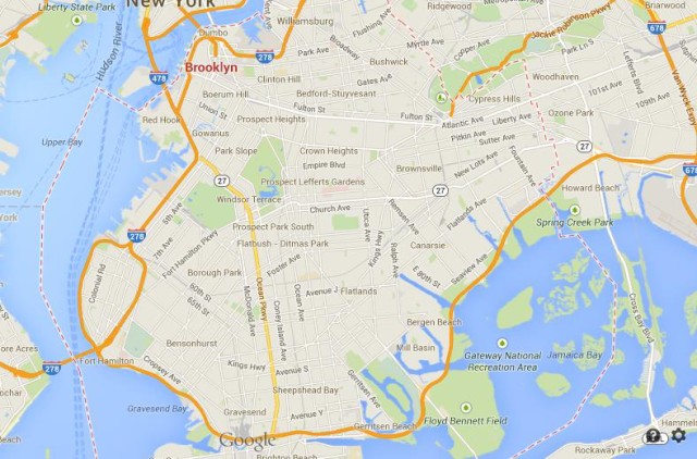 Map of Brooklyn NYC