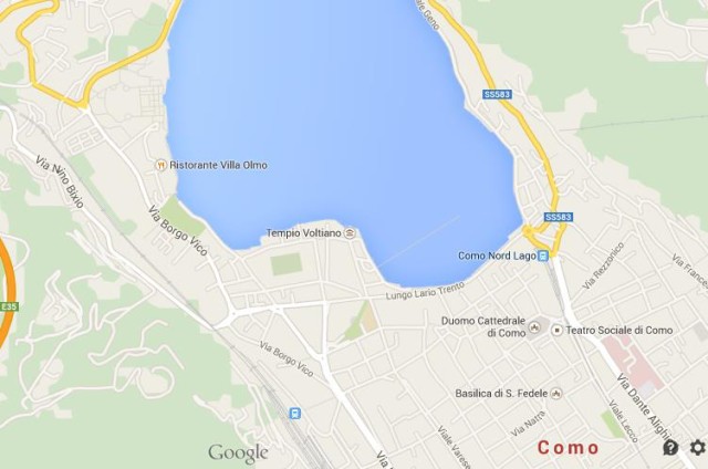 Map of Como Italy