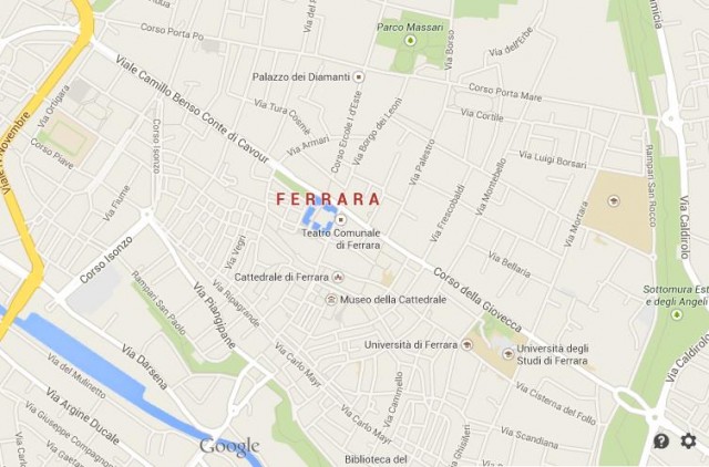 Ferrara Italy map