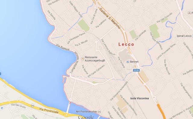 Map of Lecco Italy