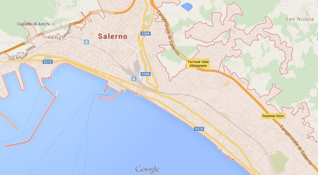 Map of Salerno Italy