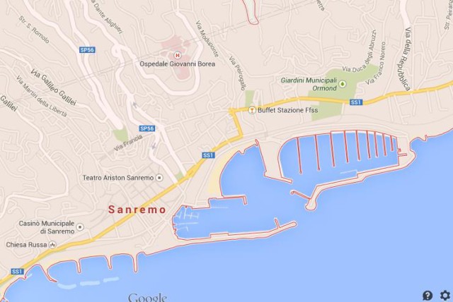 Map of San Remo Italy