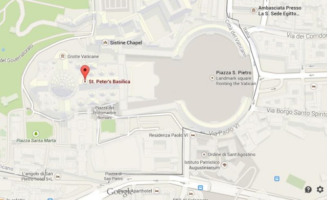 St Peter's Basilica map