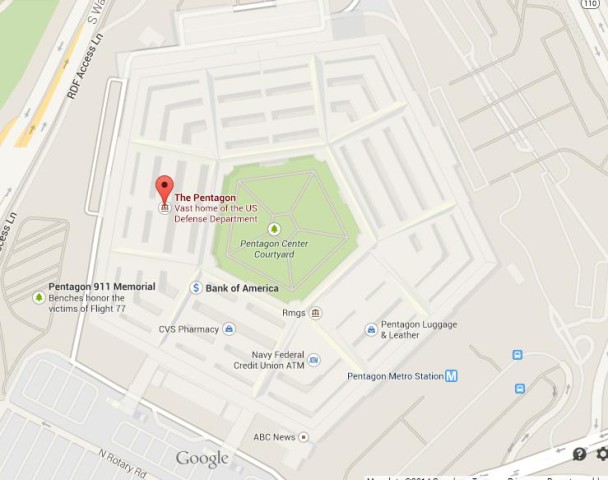 Map of The Pentagon DC