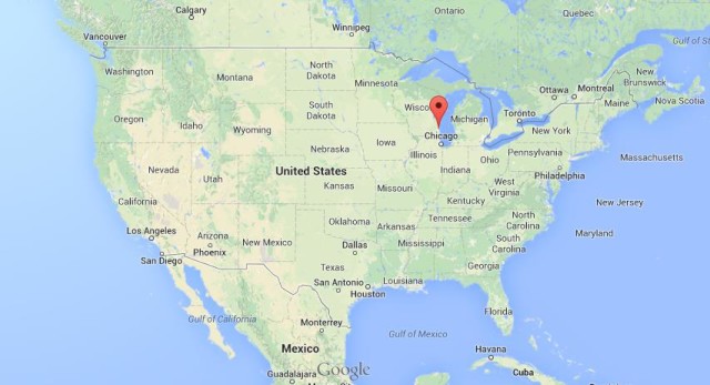 location Milwaukee on Map of USA