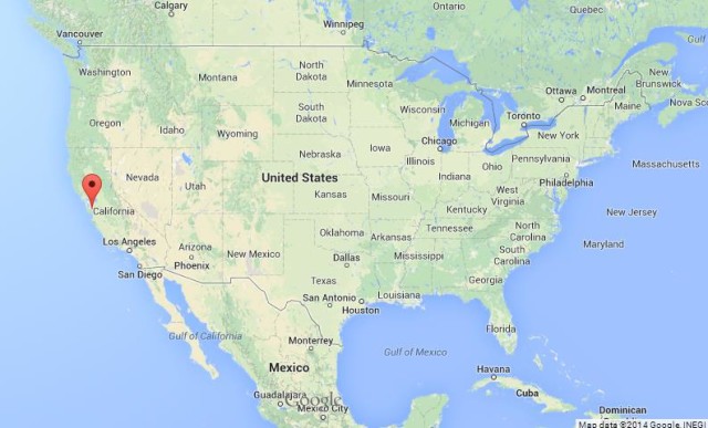location San Jose on Map of USA