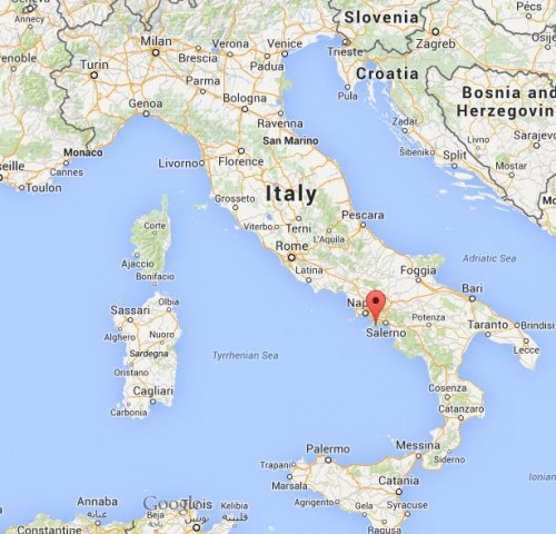 location Praiano map Italy