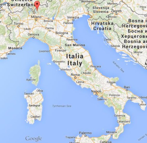 location Bellagio on map of Italy