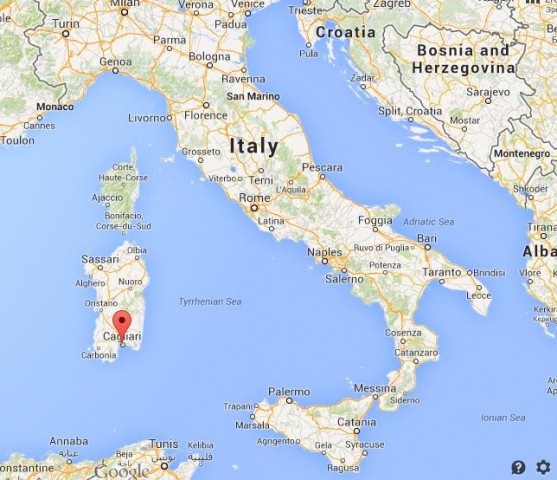 location Cagliari map Italy