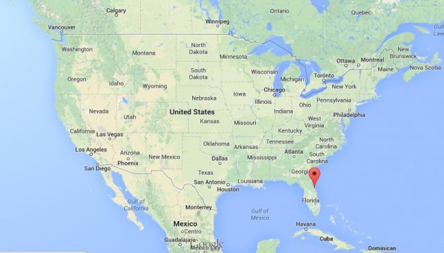 location Daytona Beach USA map