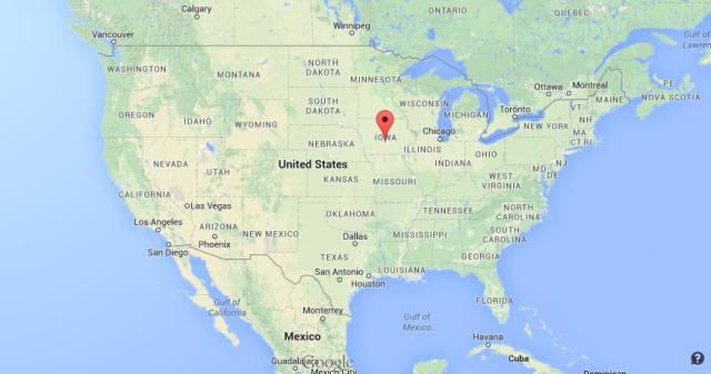 location Des Moines USA map