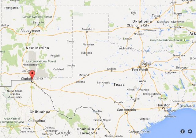 location El Paso map Texas