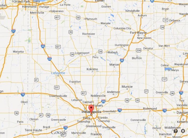 location Indianapolis map Indiana