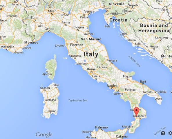 location Lamezia Terme on map Italy