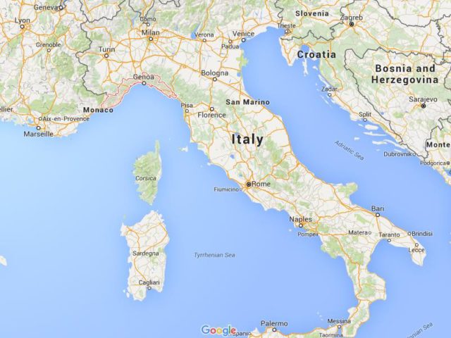 Location Liguria on map Italy