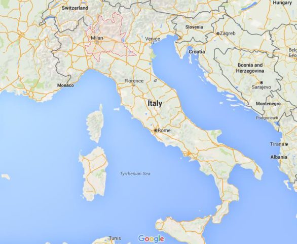Location Lombardy on map Italy