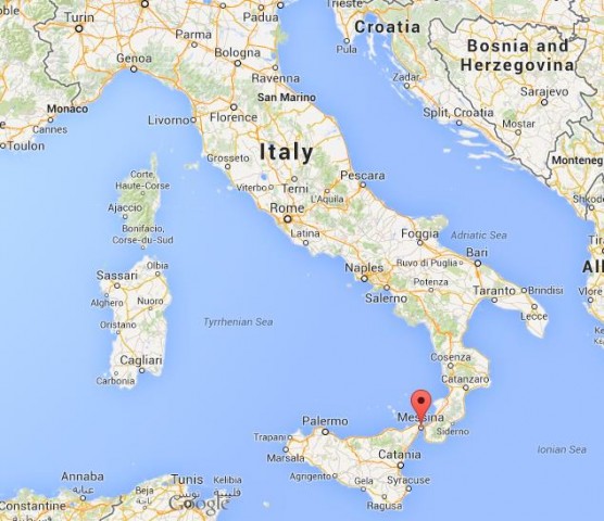 location Messina map Italy