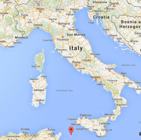 location Pantelleria on map Italy