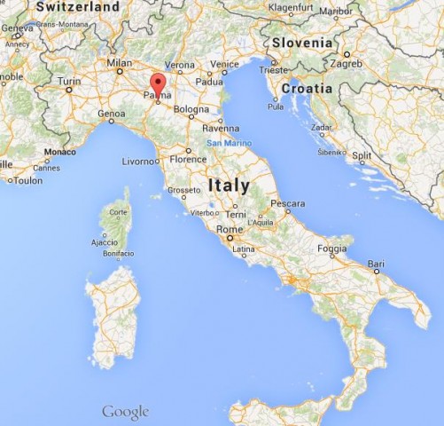location Parma map Italy