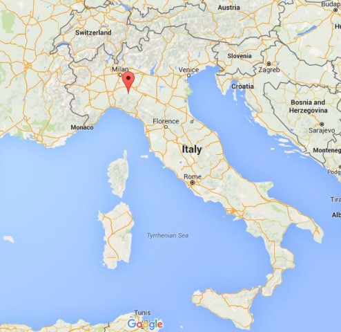 location Piacenza on map Italy