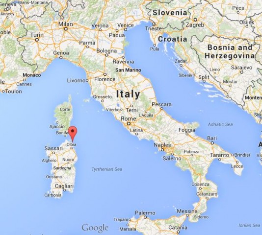 location Porto Cervo map Italy