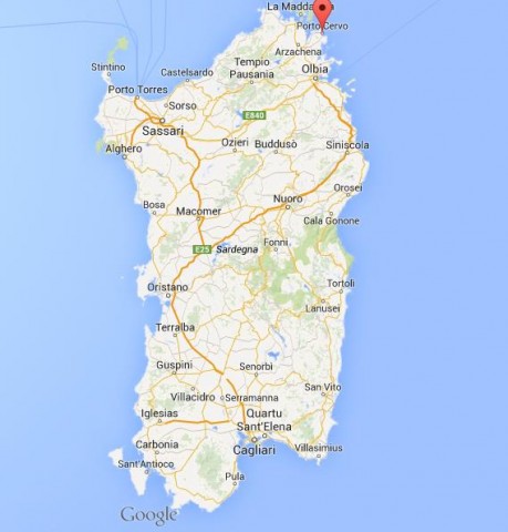 location Porto Cervo map Sardinia