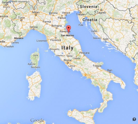 location Rimini map Italy