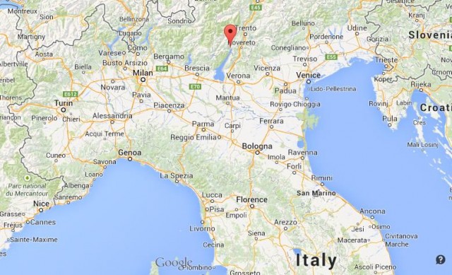 location Riva del Garda map north Italy