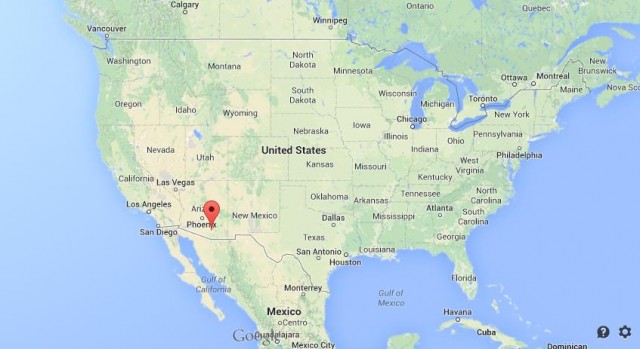 location Tucson map USA
