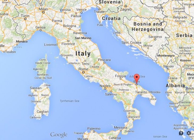 location Bari map Italy