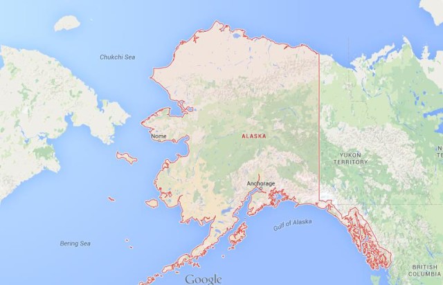 Map of Alaska USA