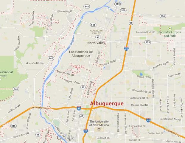 Map of Albuquerque New Mexico, Map of Albuquerque USA