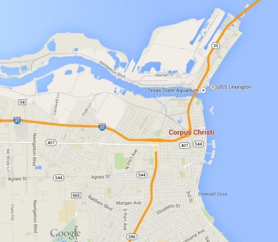 Corpus Christi Center map