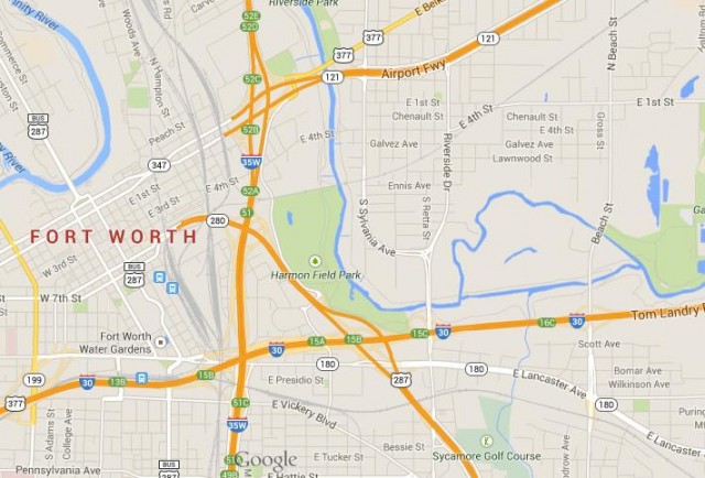Fort Worth downtown map