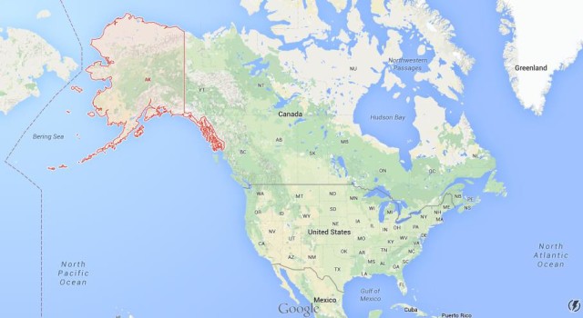 location Alaska on map